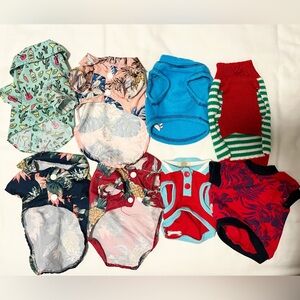 Small and x-small dog clothes bundle. 8 small dog shirts